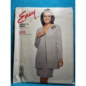McCalls 8496 Sewing pattern dress blazer size 16 18 20 22